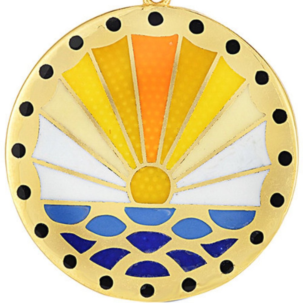 Sphera Milano Sunrise 18K over Silver CZ Necklace